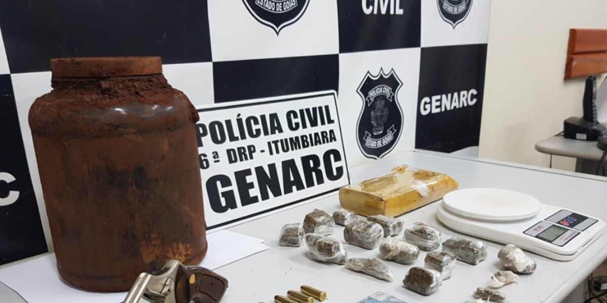 Condenado por homicídio, homem é preso em flagrante com drogas e arma de fogo