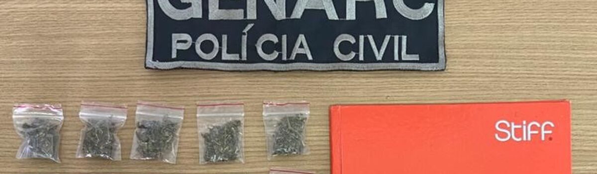 Homem de 22 anos é preso em flagrante, em Aparecida de Goiânia, por tráfico de drogas