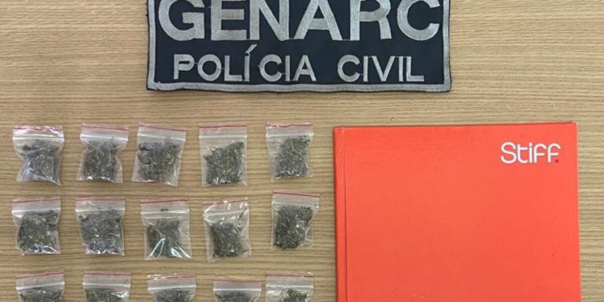 Homem de 22 anos é preso em flagrante, em Aparecida de Goiânia, por tráfico de drogas