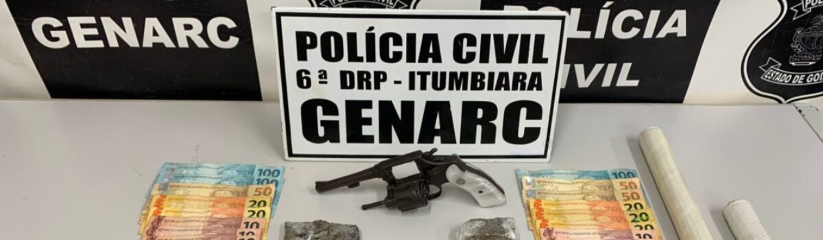 Jovem é preso por tráfico e posse ilegal de arma em Itumbiara