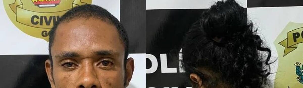 Casal suspeito de roubo com uso de violência é preso em Uruaçu