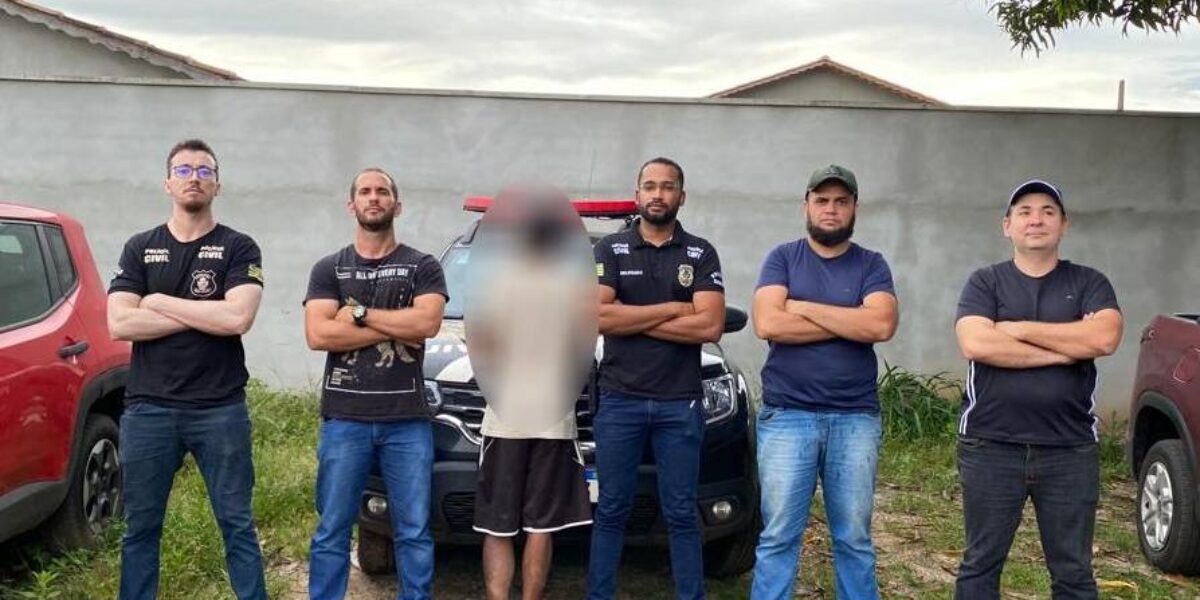 PCGO cumpre mandado de prisão em desfavor de suspeito de estupro de vulnerável