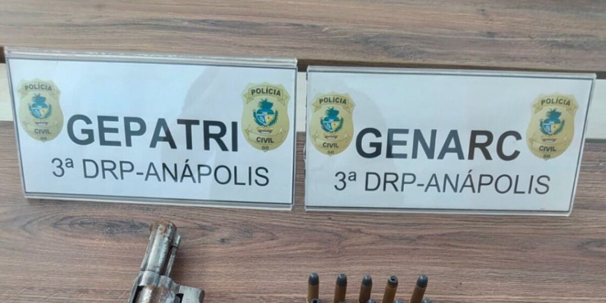Preso suspeito de roubo à fazenda em Anápolis; arma foi achada em capô de veículo