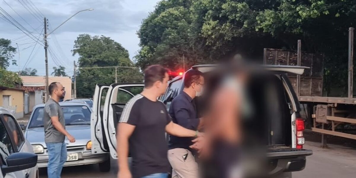 Suspeito de tráfico de drogas é preso, em Goianésia