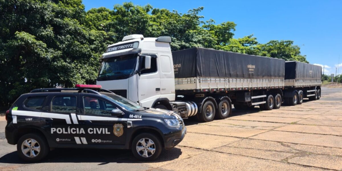 PC recupera caminhão roubado com carga avaliada em mais de R$ 100 mil