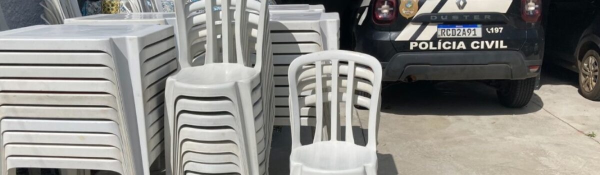 PC recupera material de festa, em um pregão, e prende autor de receptação