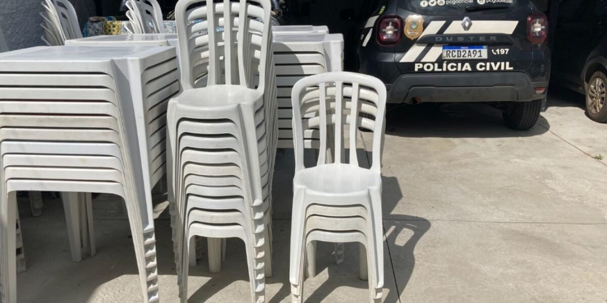 PC recupera material de festa, em um pregão, e prende autor de receptação
