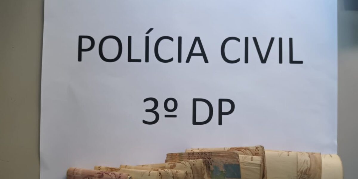 PCGO prende pessoa suspeita de extorsão e recupera valores da vítima
