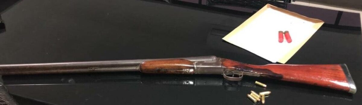 Alvo de mandado de busca é preso em flagrante por posse ilegal de arma de fogo