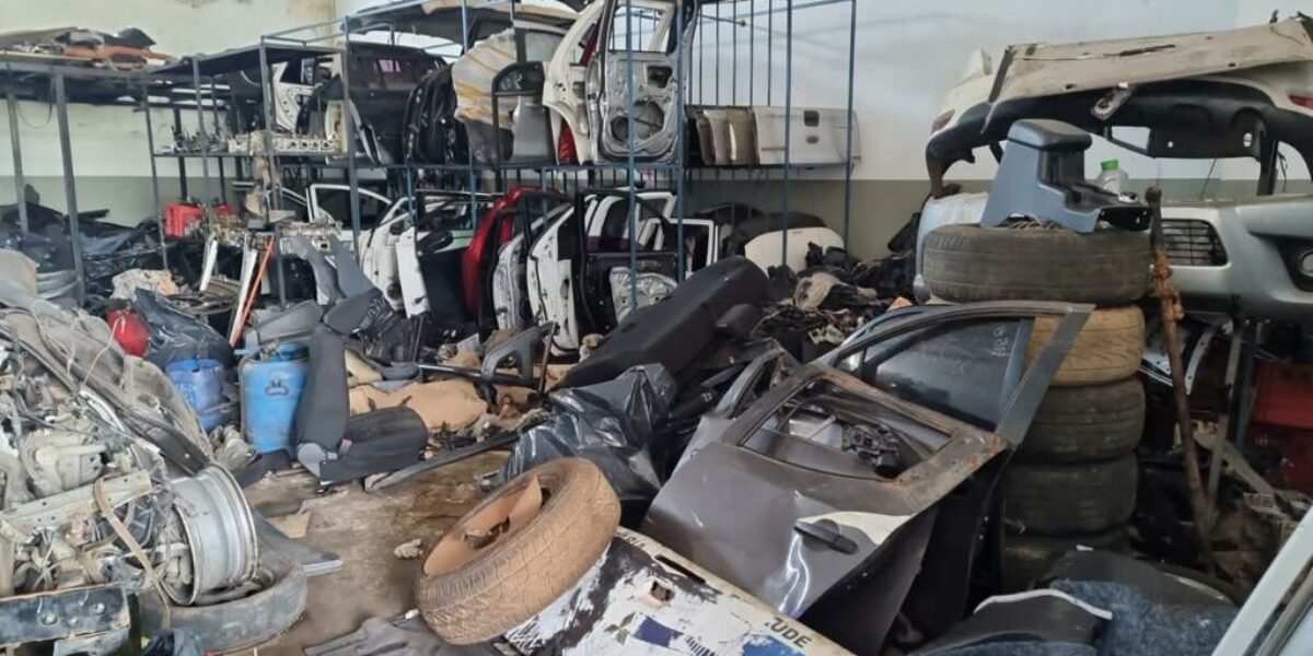Operação conjunta desarticula associação criminosa que desmanchava veículos em galpão de Goiânia