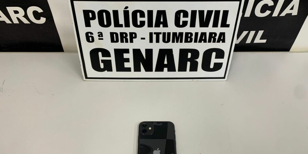 Jovem é preso por receptação qualificada após resetar celular roubado, em Itumbiara