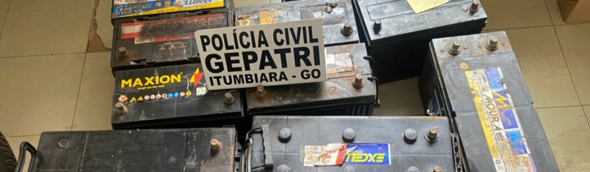 Dupla é presa por furto e receptação de baterias, em Itumbiara