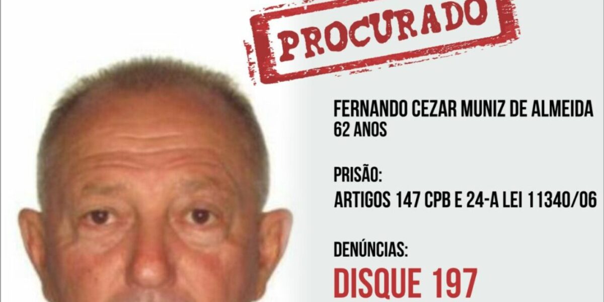 Polícia Civil procura suspeito de violência doméstica contra sua ex-companheira