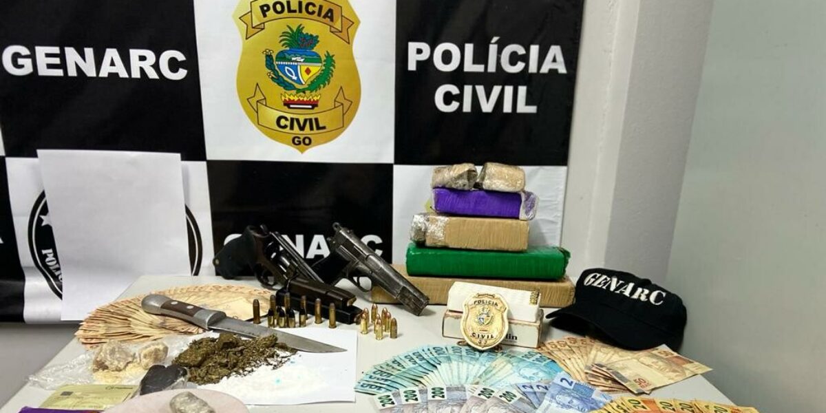 Operação Bebê prende investigado com drogas, armas e dinheiro em Águas Lindas