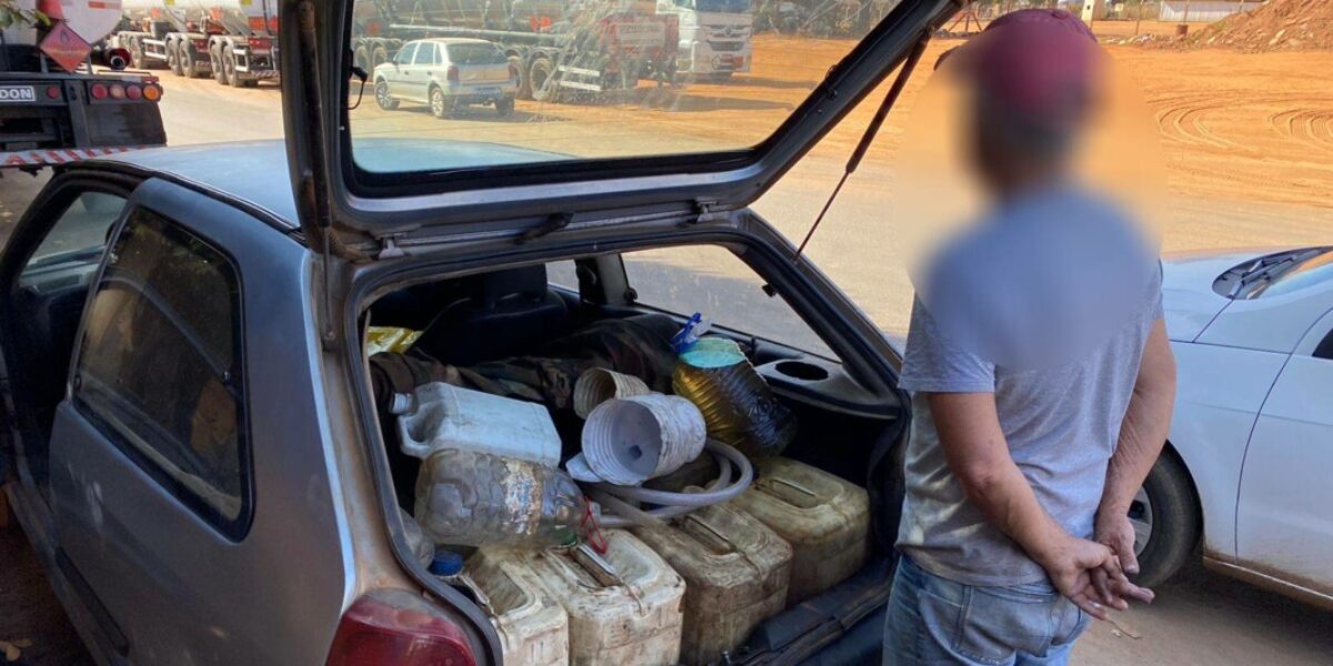Homem é preso por receptação de combustível irregular em Senador Canedo