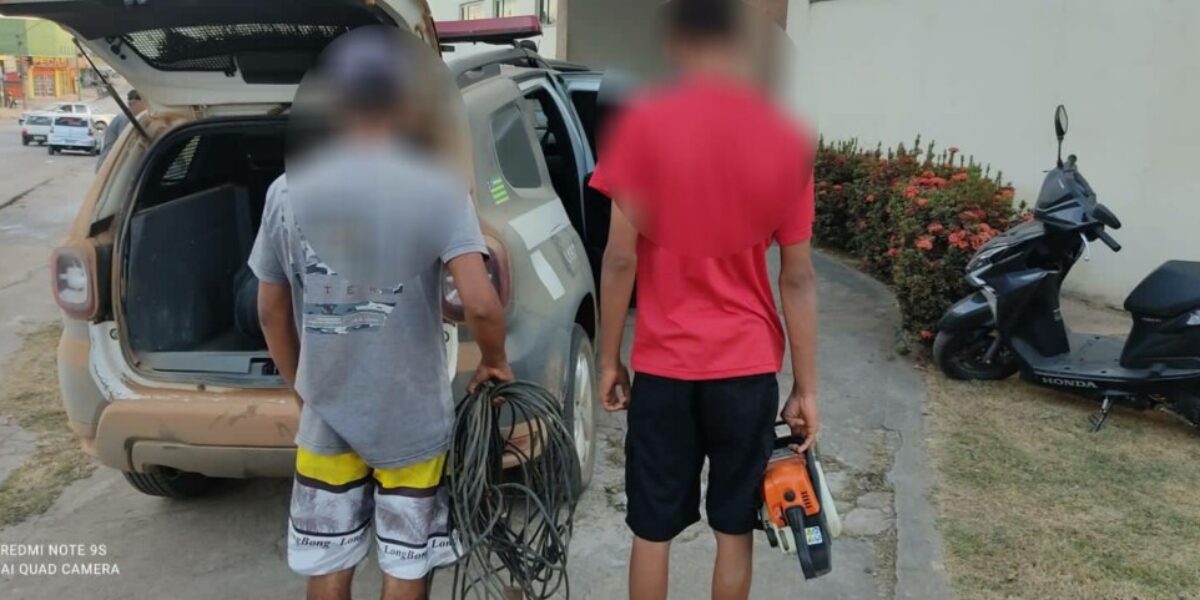 Polícia Civil recupera motosserra e fios furtados de chácara em Campos Belos