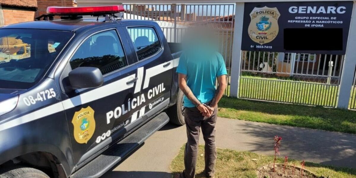PCGO faz buscas e prende em flagrante suspeito de tráfico em Jaupaci