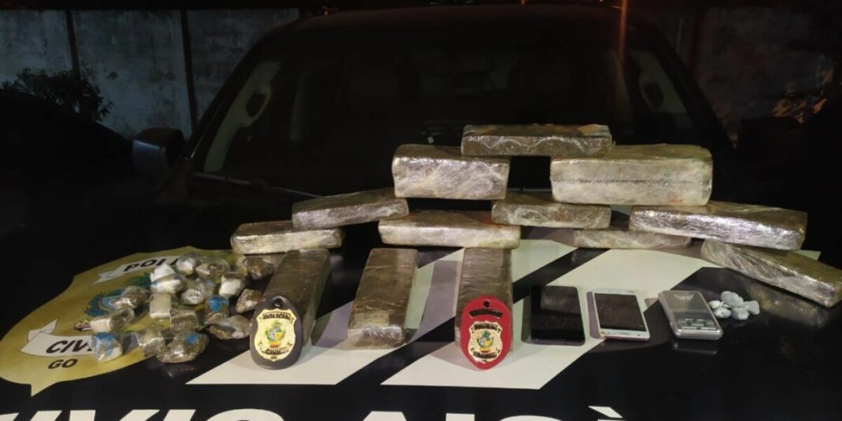PC e PM prendem três investigados por tráfico de maconha e cocaína em Itaberaí