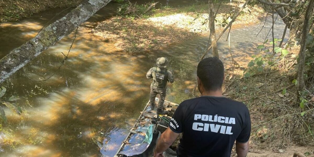 PCGO e Semad apreendem máquinas usadas na extração ilegal de areia e minerais em Hidrolândia