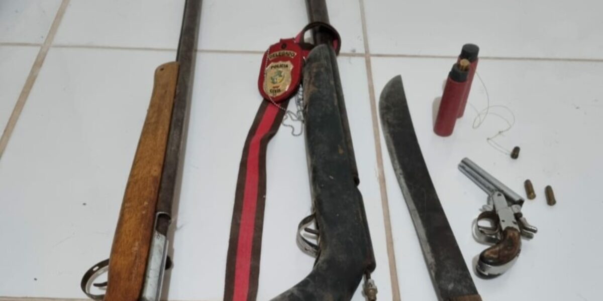 PC prende em flagrante homem que usou arma de fogo para amedrontar comunidade, em Posse