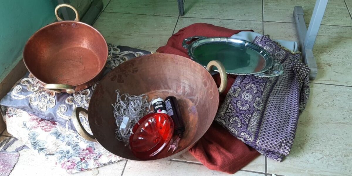 PCGO recupera tachos de cobre furtados em São Francisco de Goiás