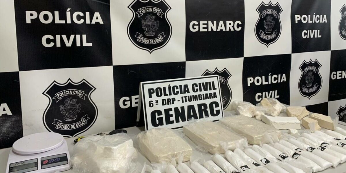 Três são presos durante ação que apreendeu 8 kg de cocaína em Itumbiara