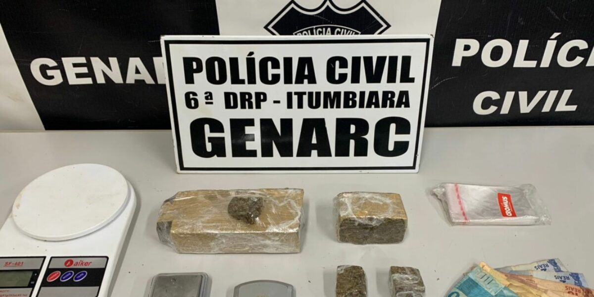 PCGO desmantela ponto de venda de drogas, no centro de Itumbiara