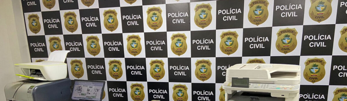 Dupla é presa por falsificação de documentos como RGs e comprovantes de pix, em Luziânia