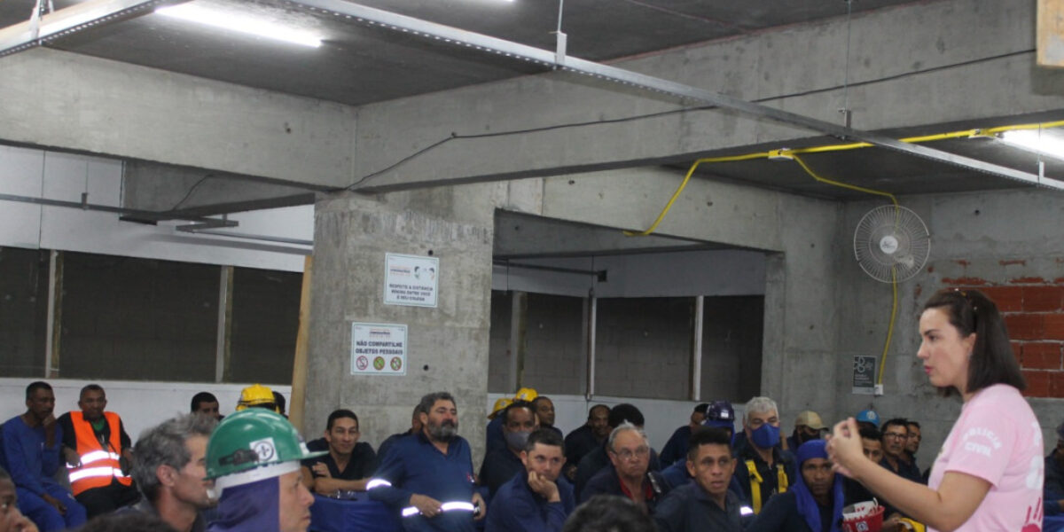 PCGO leva campanha A CONSTRUÇÃO POR ELAS aos canteiros de obras