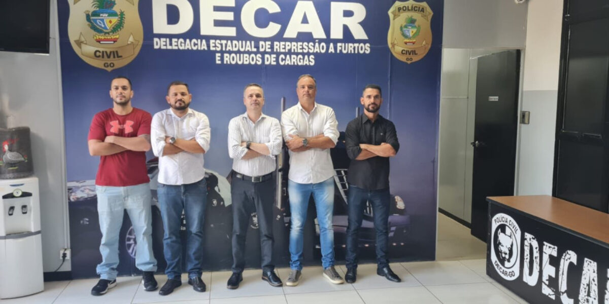 PCGO recebe visita, na Decar, da Polícia Federal