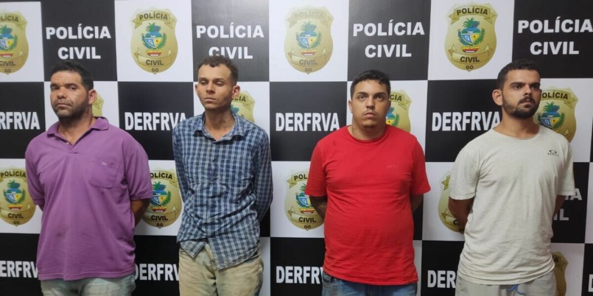 PCGO prende em flagrante cinco envolvidos em roubos de veículos