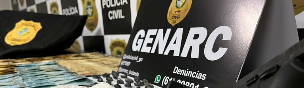 Operação da PCGO desarticula ponto de venda de drogas em Luziânia