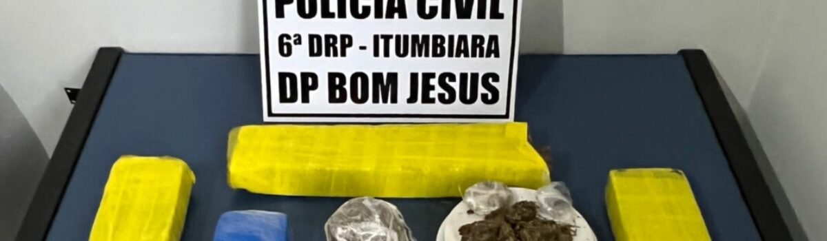 Homem é preso em flagrante por tráfico de drogas em Bom Jesus de Goiás