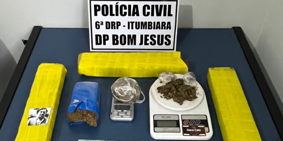 Homem é preso em flagrante por tráfico de drogas em Bom Jesus de Goiás