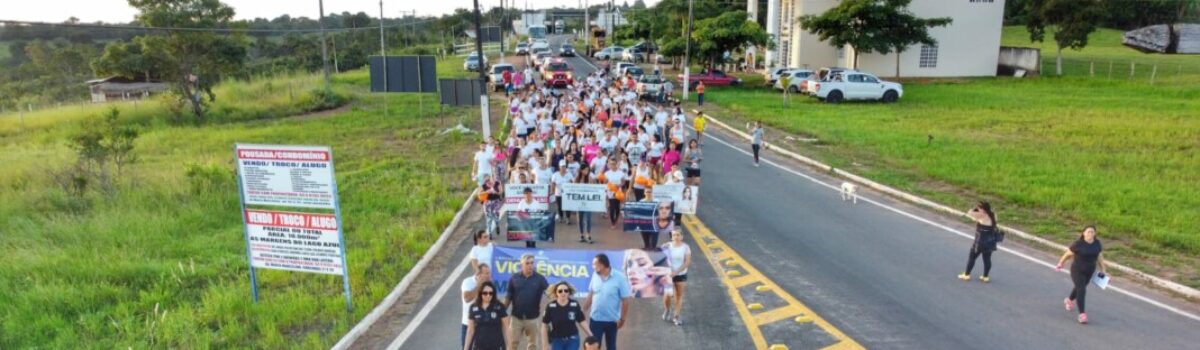 Polícia Civil participa de caminhada contra a violência doméstica em Três Ranchos