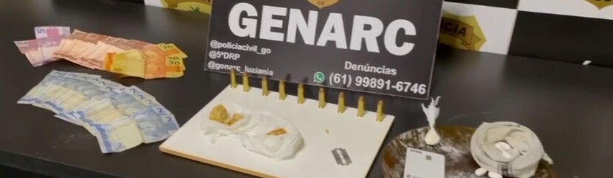 PCGO prende investigado que mantinha ponto de tráfico de drogas em Luziânia