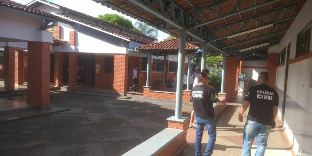 PC faz visita em escola de Goiânia após ameaças de uma adolescente