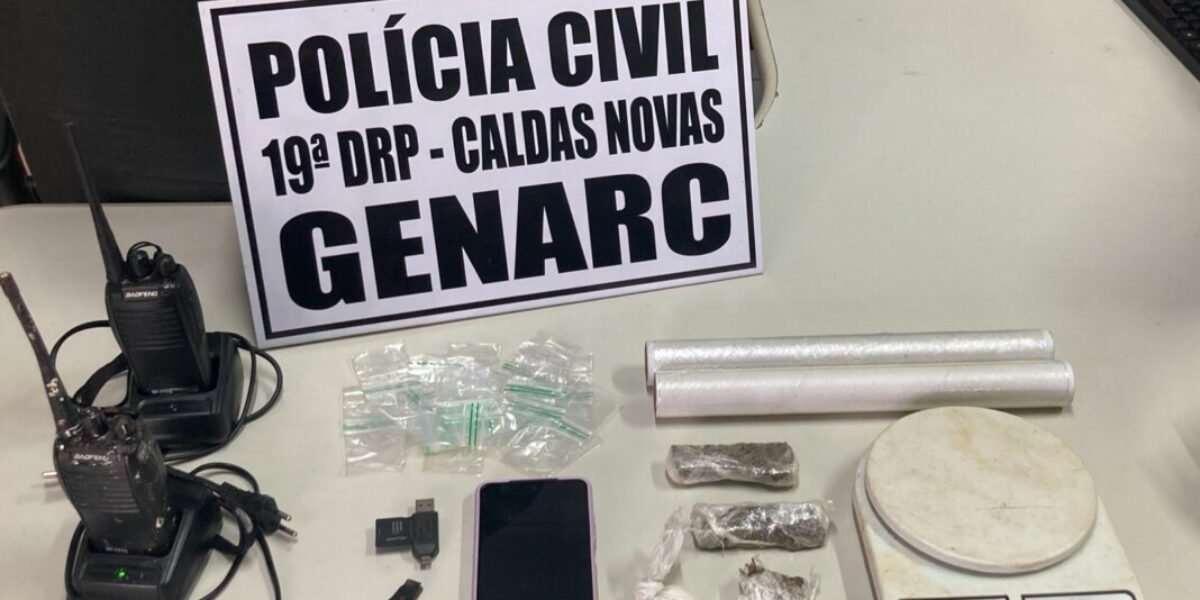Homem é preso em flagrante por tráfico de drogas em Caldas
