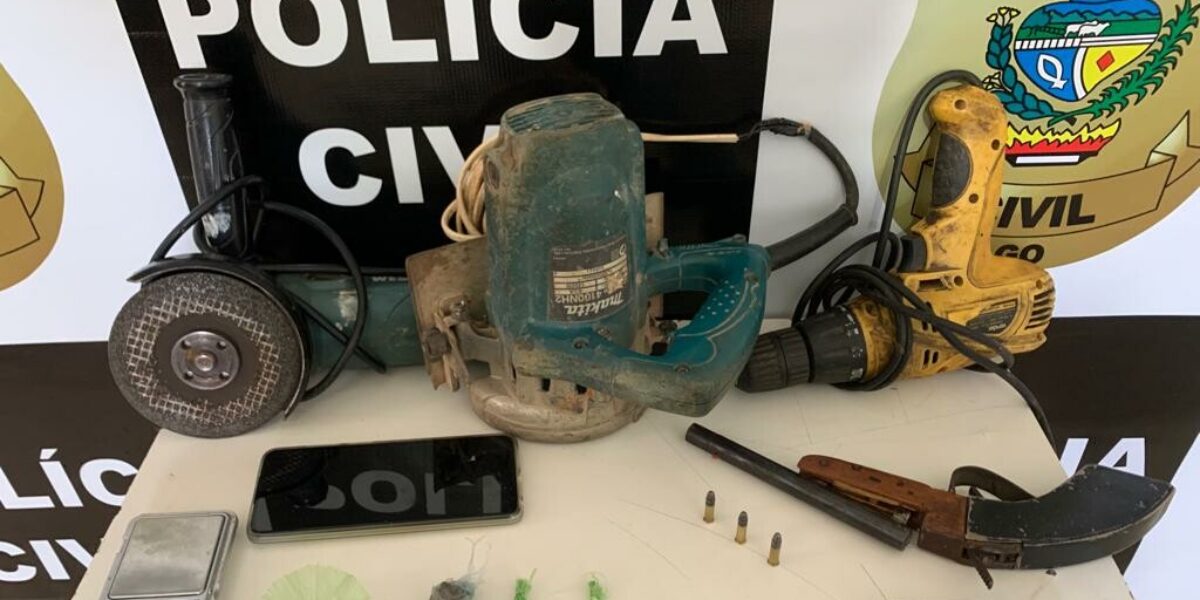 PCGO prende homem por violência doméstica e posse de arma de fogo, em Goianápolis