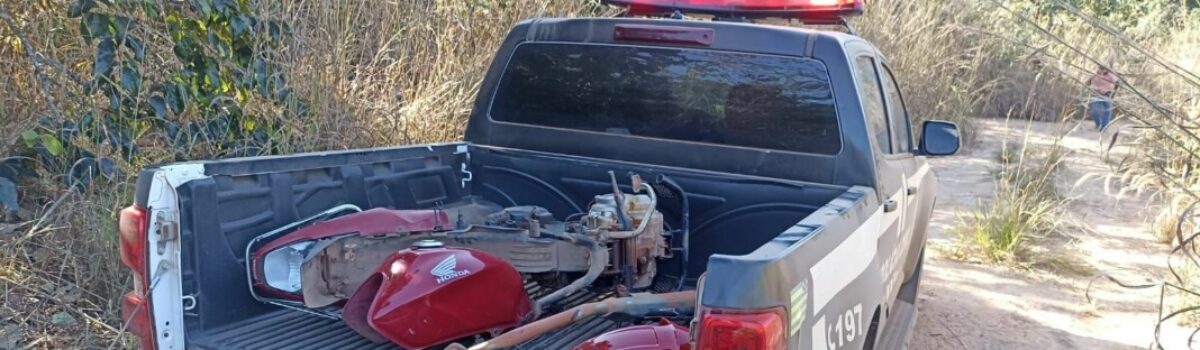 PC recupera motocicleta furtada em Campinorte