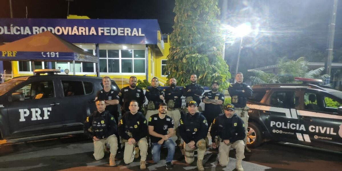 PCGO e PRF realizam operação integrada em Jaraguá