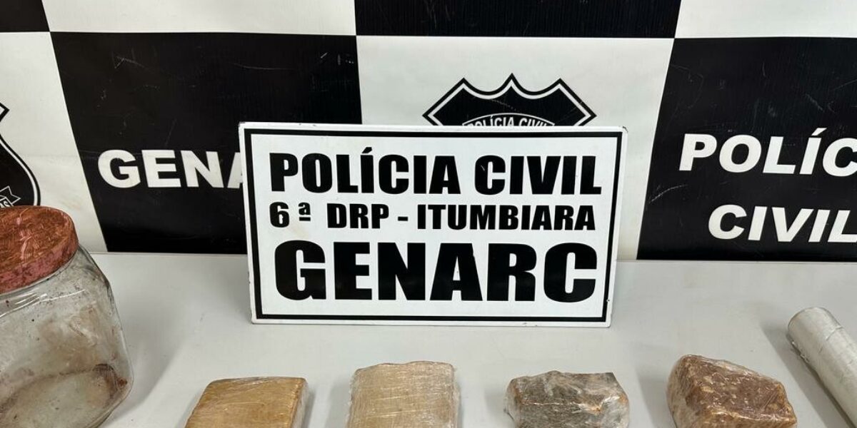 PC prende suspeito por tráfico; drogas estavam escondidas em quintal, em Itumbiara