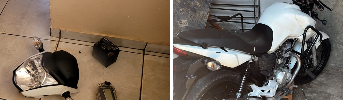 Dupla é presa por receptação de moto que foi vendida por R$ 200, em Senador Canedo