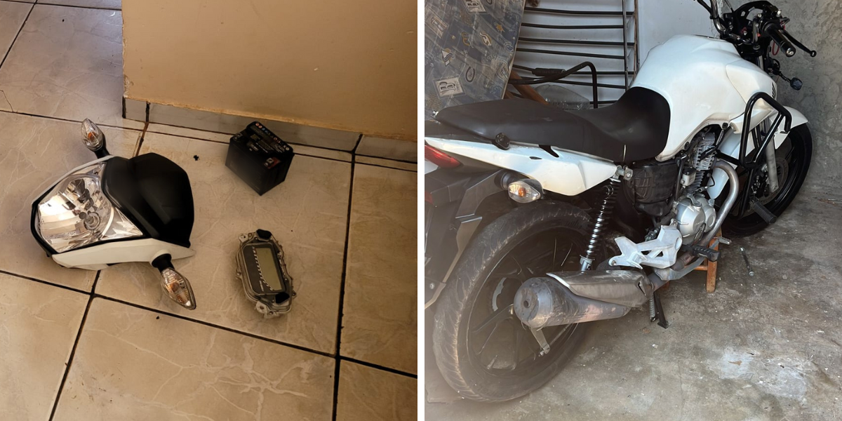 Dupla é presa por receptação de moto que foi vendida por R$ 200, em Senador Canedo