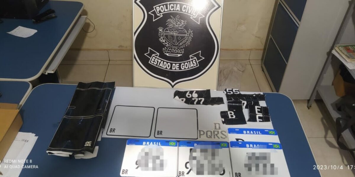 PCGO flagra produção irregular de placas automotivas em Minaçu