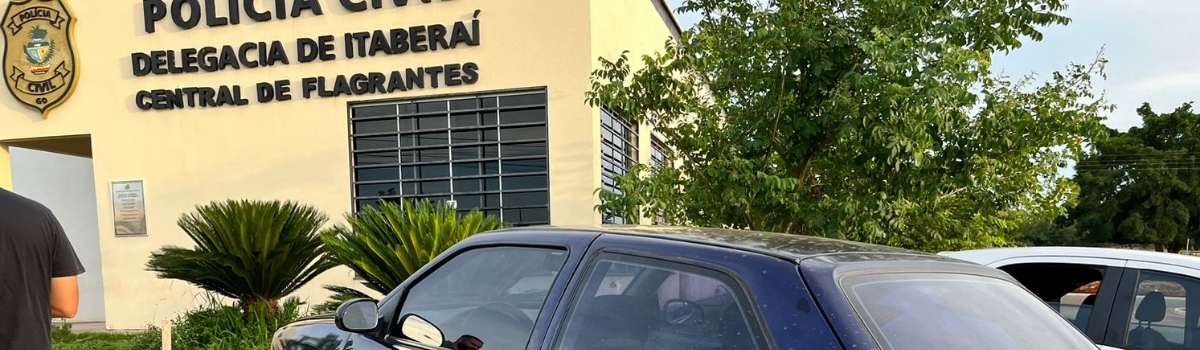 PCGO recupera carro furtado e prende suspeito em menos de 1h de diligências