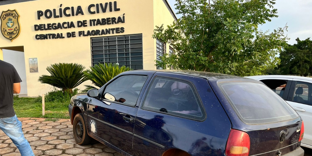 PCGO recupera carro furtado e prende suspeito em menos de 1h de diligências