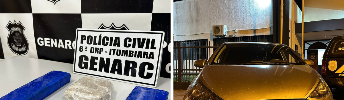 Motorista de app e comparsa são presos por tráfico interestadual de drogas, em Itumbiara
