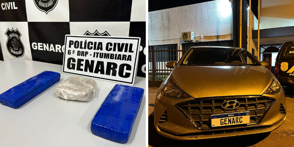 Motorista de app e comparsa são presos por tráfico interestadual de drogas, em Itumbiara