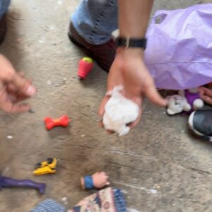 Mãe e filho são presos com droga escondida em sacola de brinquedos